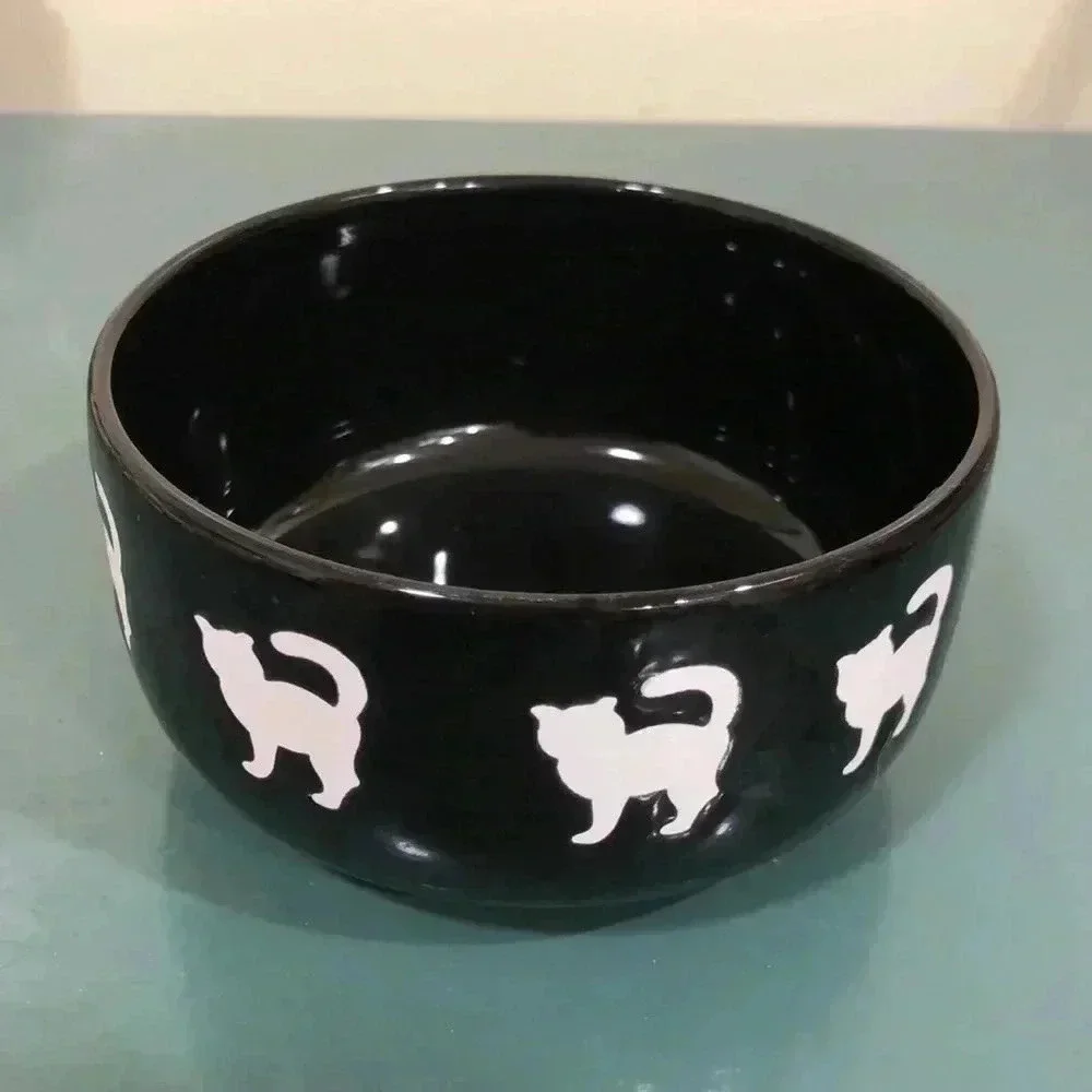 Vintage Waechtersbach ceramic cat bowl.